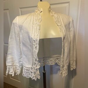 Banana Republic Tan Sz L 100% Linen Jacket